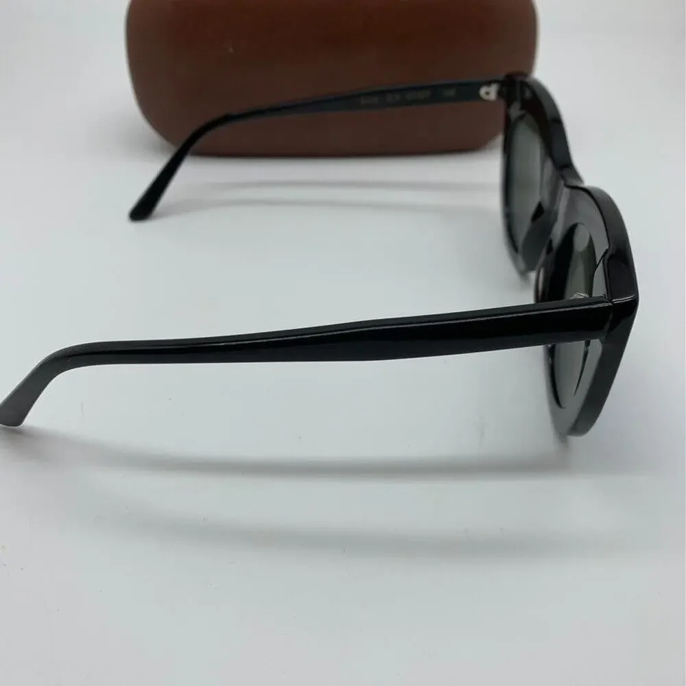 ILLESTEVA BOCA BLACK MATTE SUNGLASSES w/Blue Mirror Lenses-Slightly used‎